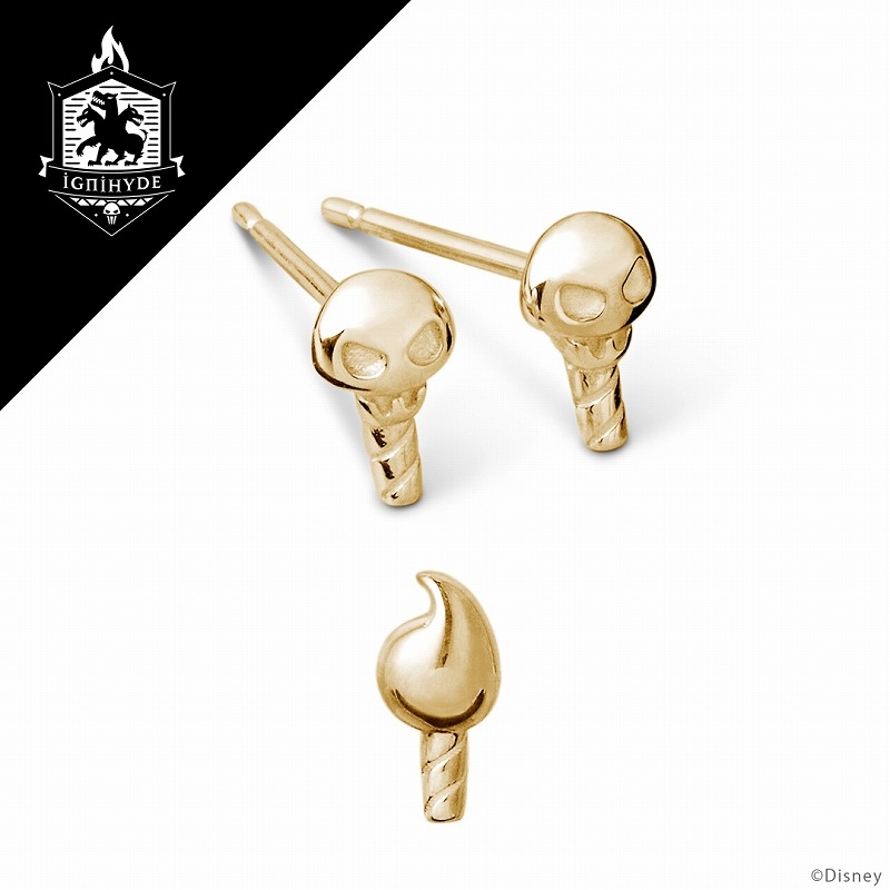 グッズ コスメ関連 グッズ ピアス ディズニー ツイステッドワンダーランド キャンディ ピアス K10イエローゴールド イグニハイド寮 イデア シュラウド オルト シュラウド アニメイト