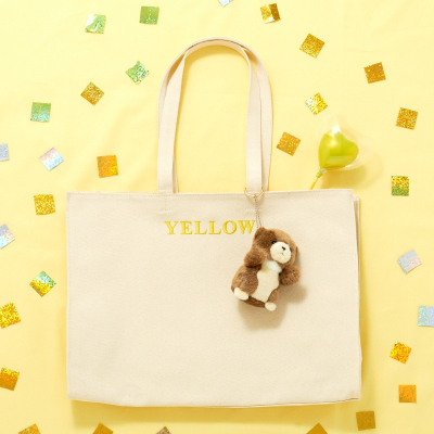 【グッズ-バッグ】ノンキャラオリジナル 推部屋トートバッグ キャンバス 40.黄【推部屋plus】