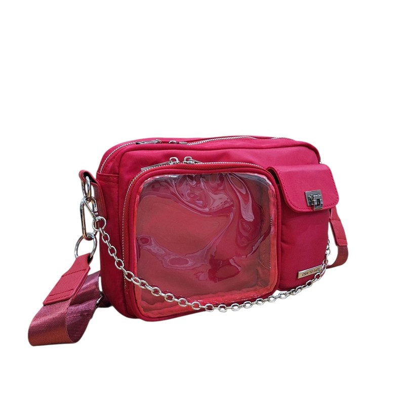 【グッズ-バッグ】ノンキャラオリジナル 春奈るな×REA RAREコラボOSHI TO DATE(オシトデート)マルチショルダー痛バッグ レッド 【REA RARE】