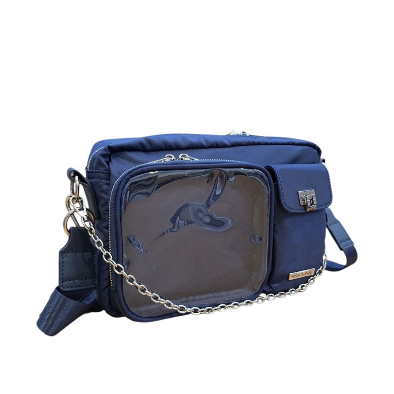 【グッズ-バッグ】ノンキャラオリジナル 春奈るな×REA RAREコラボOSHI TO DATE（オシトデート）マルチショルダー痛バッグ ネイビー 【REA RARE】