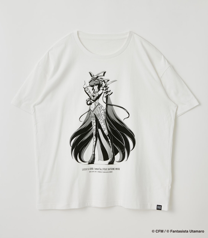 【グッズ-Tシャツ】初音ミク LUCKY☆ORB MIKU ART TEE WHT Sサイズ
