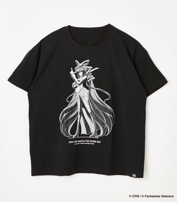 【グッズ-Tシャツ】初音ミク LUCKY☆ORB MIKU ART TEE BLK Sサイズ