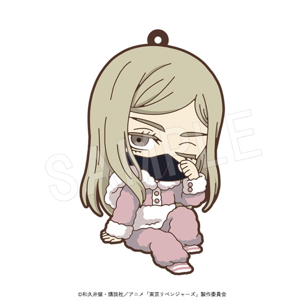 【グッズ-ストラップ】東京リベンジャーズ ぺたん娘トレーディングラバーストラップ もこもこルームウェアver.【アニメイト特典付】