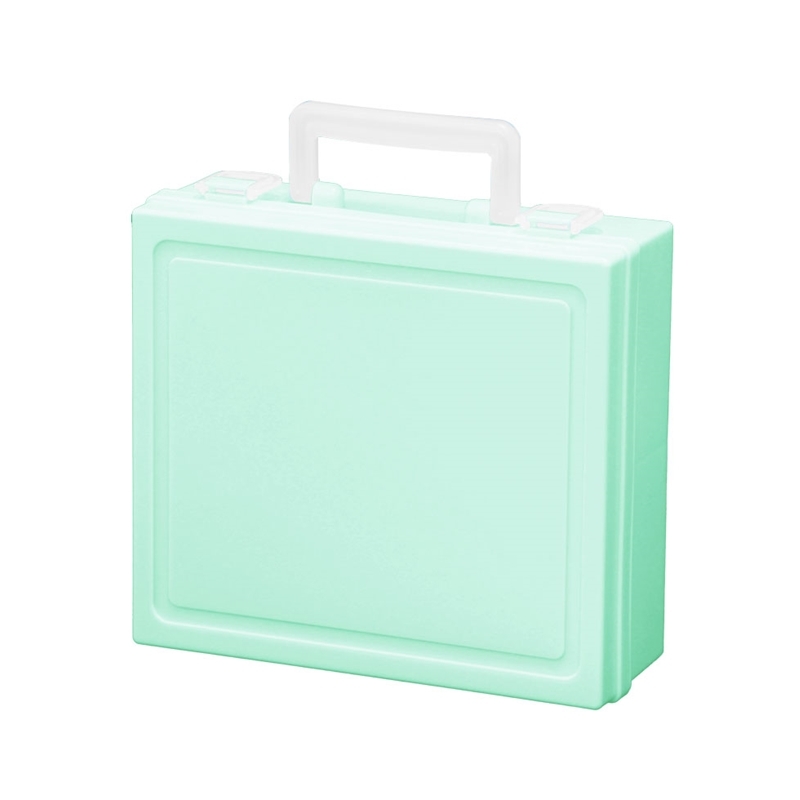 【グッズ-収納BOX】ノンキャラ コレクションキャリーボックス ミントグリーン