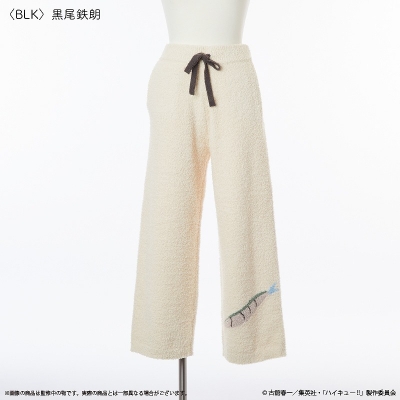 【グッズ-ルームウェア】ハイキュー!! ルームウェアロングパンツ(レディース) BLK 黒尾鉄朗【Palude】