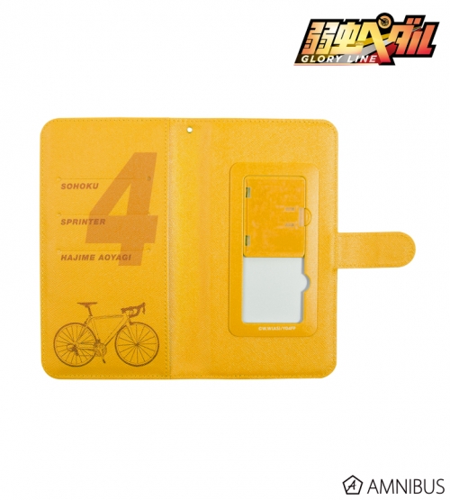 グッズ カバーホルダー 弱虫ペダル Glory Line 手帳型スマホケース 青八木一 対象機種 Mサイズ 再販 アニメイト