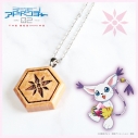【グッズ-ネックレス】デジモンアドベンチャー02 THE BEGINNING 紋章ウッドネックレス 光の紋章の画像
