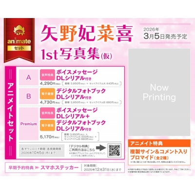 【写真集】矢野妃菜喜1st写真集(仮) Drama 下载 ダウンロード Download 百度网盘 Mega MediaFire Mp3 CD 分享 感想 翻译セットPremium【ボイスメッセージDLシリアル+デジタルフォトブックDLシリアル付き】