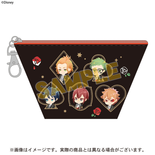 グッズ ポーチ ディズニー ツイステッドワンダーランド ミニ三角ポーチ ハーツラビュル アニメイト