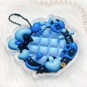 【グッズ-スタンドポップ】ノンキャラオリジナル 缶バッジ用アクリルフレーム 【ぷっくり】58mm用/ブルー【G.triGer】の画像