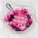 【グッズ-スタンドポップ】ノンキャラオリジナル 缶バッジ用アクリルフレーム 【ぷっくり】58mm用/ピンク【G.triGer】の画像