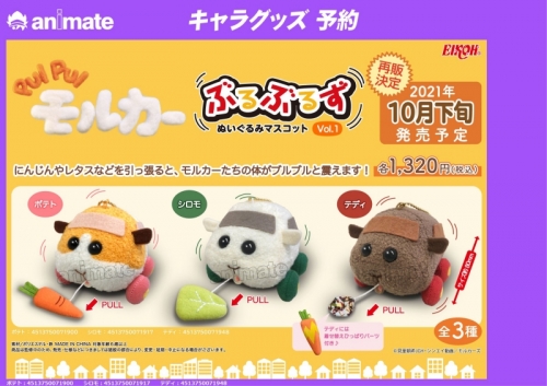 グッズ マスコット Pui Pui モルカー ぶるぶるずぬいぐるみマスコット テディ 再販 アニメイト
