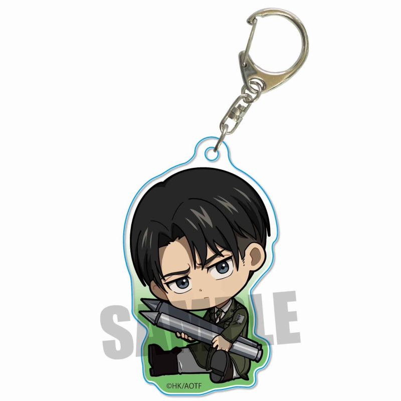 他商品との同梱不可 グッズ キーホルダー 進撃の巨人 ぎゅぎゅっとアクリルキーホルダー リヴァイ 再販 純正ソフトケース付 グッズ ストラップ キーホルダー Arbaldas Lt