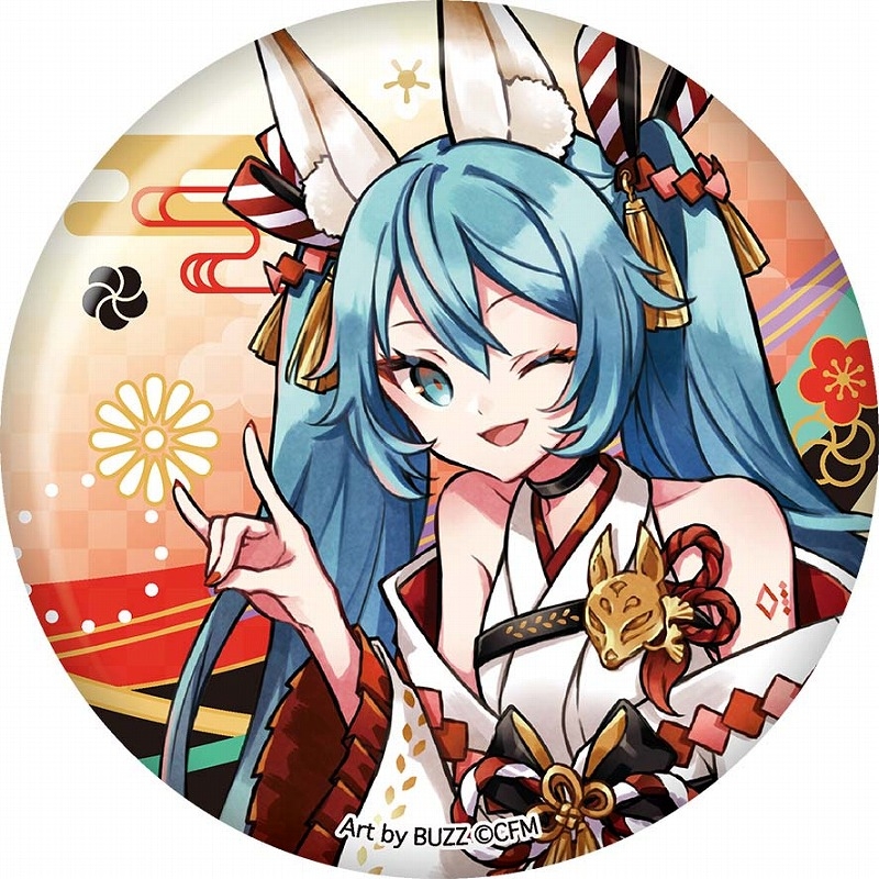 【グッズ-バッチ】初音ミク 百鬼夜行 BIG缶バッジ 妖狐(梅)【再々販】