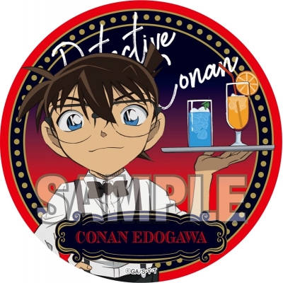 【グッズ-バッチ】名探偵コナン ちょいデカグリッター缶バッジ バーテンダー (江戸川コナン)【再販】