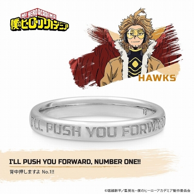 【グッズ-指輪】僕のヒーローアカデミア メッセージリング ホークス シルバー 12号【再販】