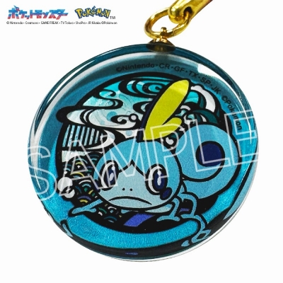 【グッズ-キーホルダー】ポケット モンスター 切り絵シリーズ ガラス根付 メッソン【再販】