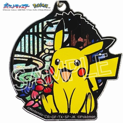 【グッズ-キーホルダー】ポケット モンスター 切り絵シリーズ グリッターキーホルダー ピカチュウB【再販】