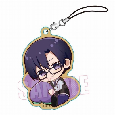 【グッズ-ストラップ】カラフルピーチ ぎゅぎゅっと木札ストラップ もふ【再販】
