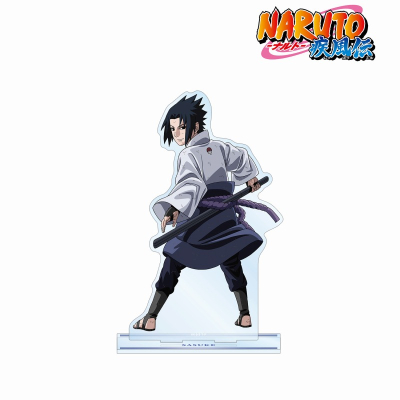 【グッズ-スタンドポップ】NARUTO-ナルト- 疾風伝 描き下ろしイラスト うちはサスケ 戦う背中ver. 特大アクリルスタンド【再販】