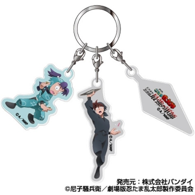 【グッズ-キーホルダー】劇場版忍たま乱太郎 ドクタケ忍者隊最強の軍師 3連アクリルキーホルダー 02土井半助&摂津のきり丸【再販】