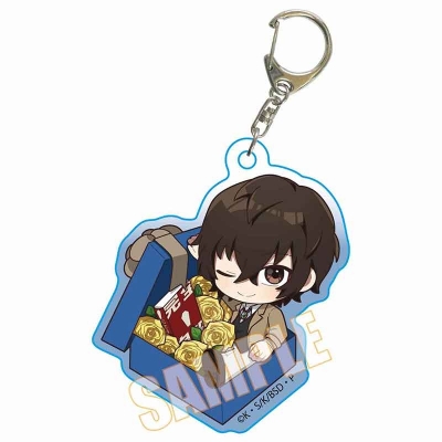 【グッズ-キーホルダー】文豪ストレイドッグス フラワーボックスアクリルキーホルダー 太宰 治【再販】