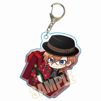 【グッズ-キーホルダー】文豪ストレイドッグス フラワーボックスアクリルキーホルダー 中原 中也【再販】