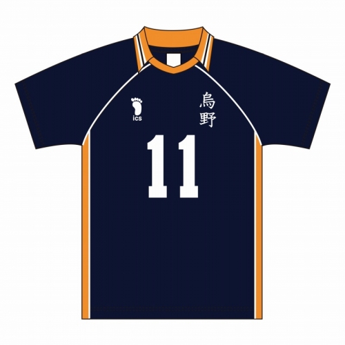 グッズ-Tシャツ】ハイキュー!! 高校ユニフォーム 烏野高校 月島 蛍 L 