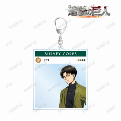 【グッズ-キーホルダー】進撃の巨人 描き下ろしイラスト リヴァイ シミラールックver. フォトフレーム風BIGアクリルキーホルダー【再販】