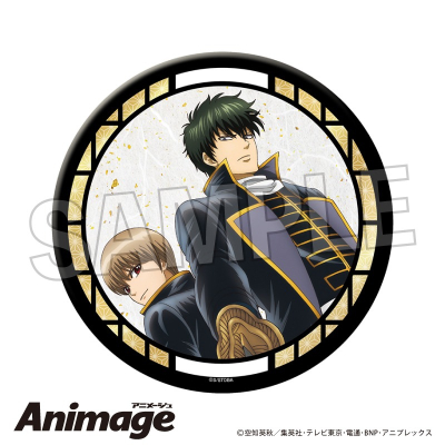 【グッズ-バッチ】銀魂 ギラギラ缶バッジ 大 4【再販】