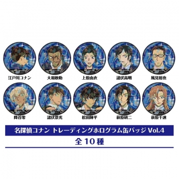 グッズ-バッチ】名探偵コナン トレーディングホログラム缶バッジVol.4 