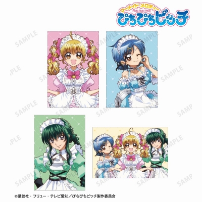 【グッズ-ポストカード】アニメ「ぴちぴちピッチ」 描き下ろし メイドver. ポストカード4枚セット ver.A【再販】