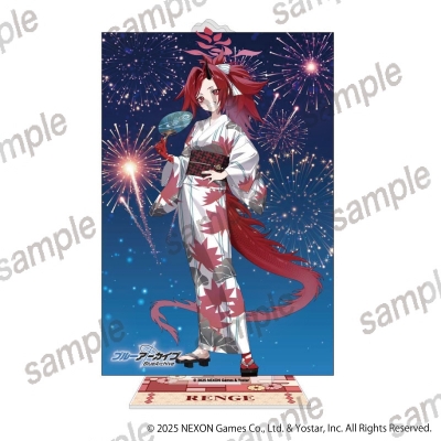 【グッズ-スタンドポップ】ブルーアーカイブ ポストカード付アクリルスタンド レンゲ【まねきねこコラボ第2弾】