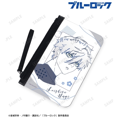 【グッズ-ポーチ】TVアニメ『ブルーロック』 凪 誠士郎 lette-graph PUレザーフラットポーチ【再販】