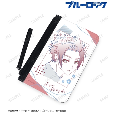 【グッズ-ポーチ】TVアニメ『ブルーロック』 糸師 冴 lette-graph PUレザーフラットポーチ【再販】