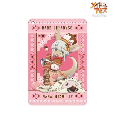 【グッズ-パスケース】劇場版メイドインアビス 深き魂の黎明 描き下ろしイラスト 兎座ナナチ 第4弾 ナナチ&ミーティ 1ポケットパスケース【再販】
