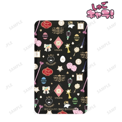 【グッズ-電化製品】しゅごキャラ! モチーフ柄 モバイルバッテリー ブラック【再販】