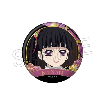 【グッズ-バッチ】鬼滅の刃 螺鈿風シリーズ 缶バッジ Vol.4 栗花落カナヲ【再販】
