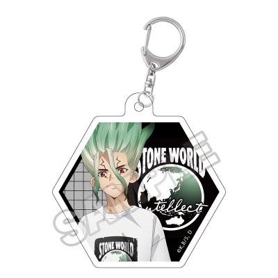 【グッズ-キーホルダー】Dr.STONE Monotone Street ダイカットアクリルキーチェーン 石神千空【再販】