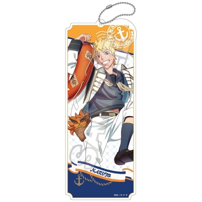 【グッズ-キーホルダー】NARUTO -ナルト- 疾風伝 マリンルック アクリルキーホルダーBIG うずまきナルト【再販】
