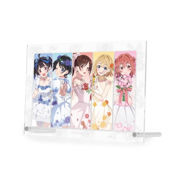 【グッズ-置きもの】TVアニメ『彼女、お借りします』 描き下ろしイラスト 集合 花びらドレスver. A5アクリルパネル【再販】