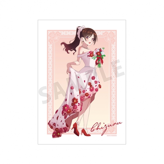 【グッズ-ポスター】TVアニメ『彼女、お借りします』 描き下ろしイラスト 水原千鶴 花びらドレスver. A3マット加工ポスター【再販】