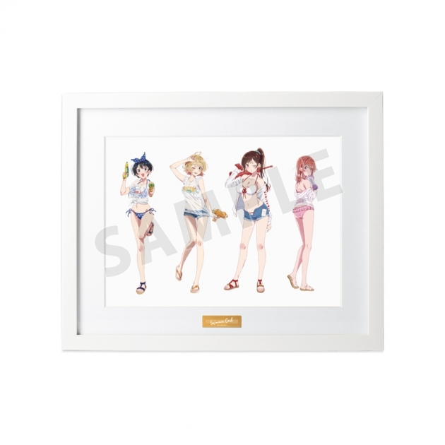 【グッズ-ボード】TVアニメ『彼女、お借りします』 描き下ろしイラスト 集合 ビーチデートver. キャラファイングラフ【再販】