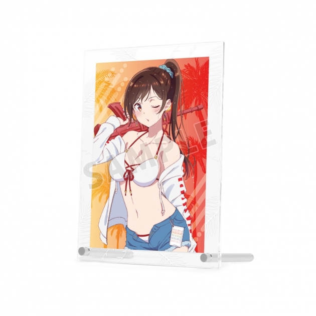 【グッズ-置きもの】TVアニメ『彼女、お借りします』 描き下ろしイラスト 水原千鶴 ビーチデートver. A5アクリルパネル【再販】