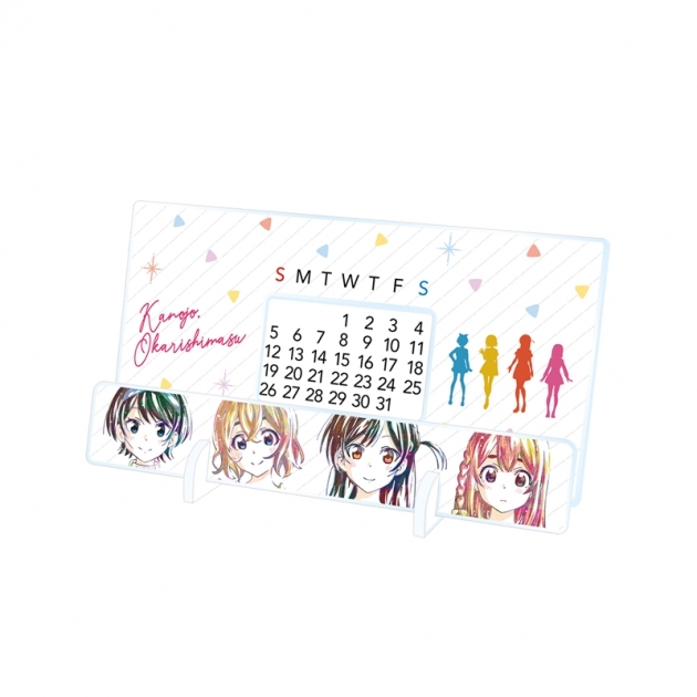 【グッズ-スタンドポップ】TVアニメ『彼女、お借りします』 Ani-Art 卓上アクリル万年カレンダー【再販】