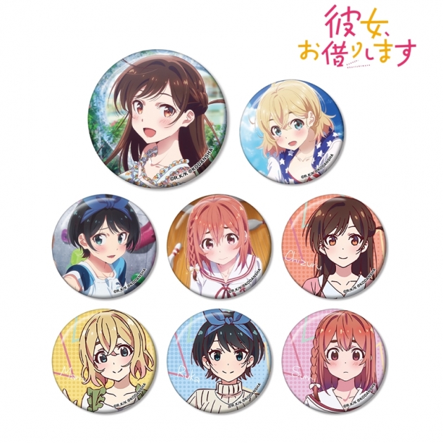 【グッズ-バッチ】TVアニメ『彼女、お借りします』 トレーディング缶バッジ【再販】