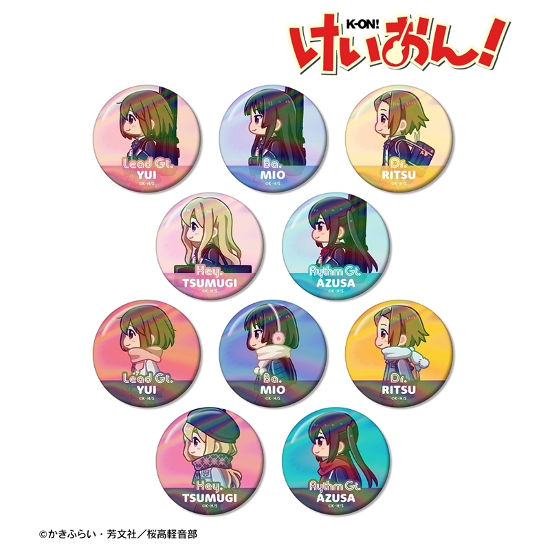 【グッズ-バッチ】けいおん！ トレーディング ちびとこ オーロラ缶バッジ【再販】