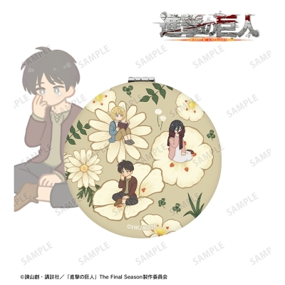 【グッズ-ミラー】TVアニメ『進撃の巨人』 エレン&ミカサ&アルミン Botania 第2弾 折りたたみミラー【再販】