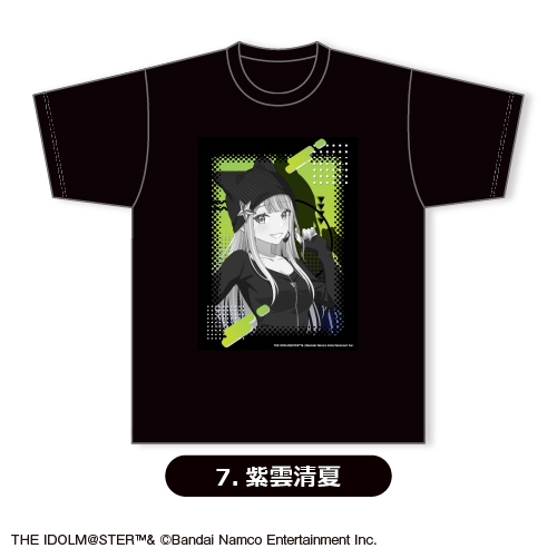 【グッズ-Tシャツ】学園アイドルマスター Tシャツ(ブラック)⑦<紫雲清夏>【カラオケの鉄人コラボ vol.2】