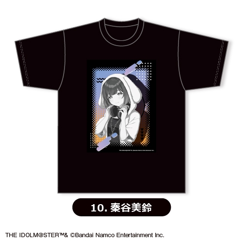 【グッズ-Tシャツ】学園アイドルマスター Tシャツ(ブラック)⑩<秦谷美鈴>【カラオケの鉄人コラボ vol.2】